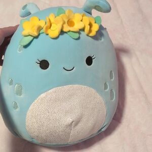 Natnat The Blue Squishmallow with Yellow Flower Crown